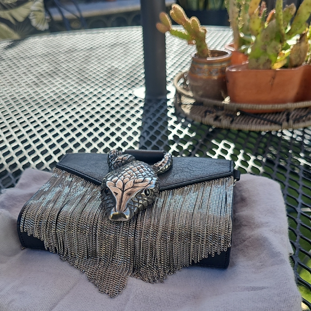 Saint Laurent Snake Crossbody Clutch - Picture 3 of 13